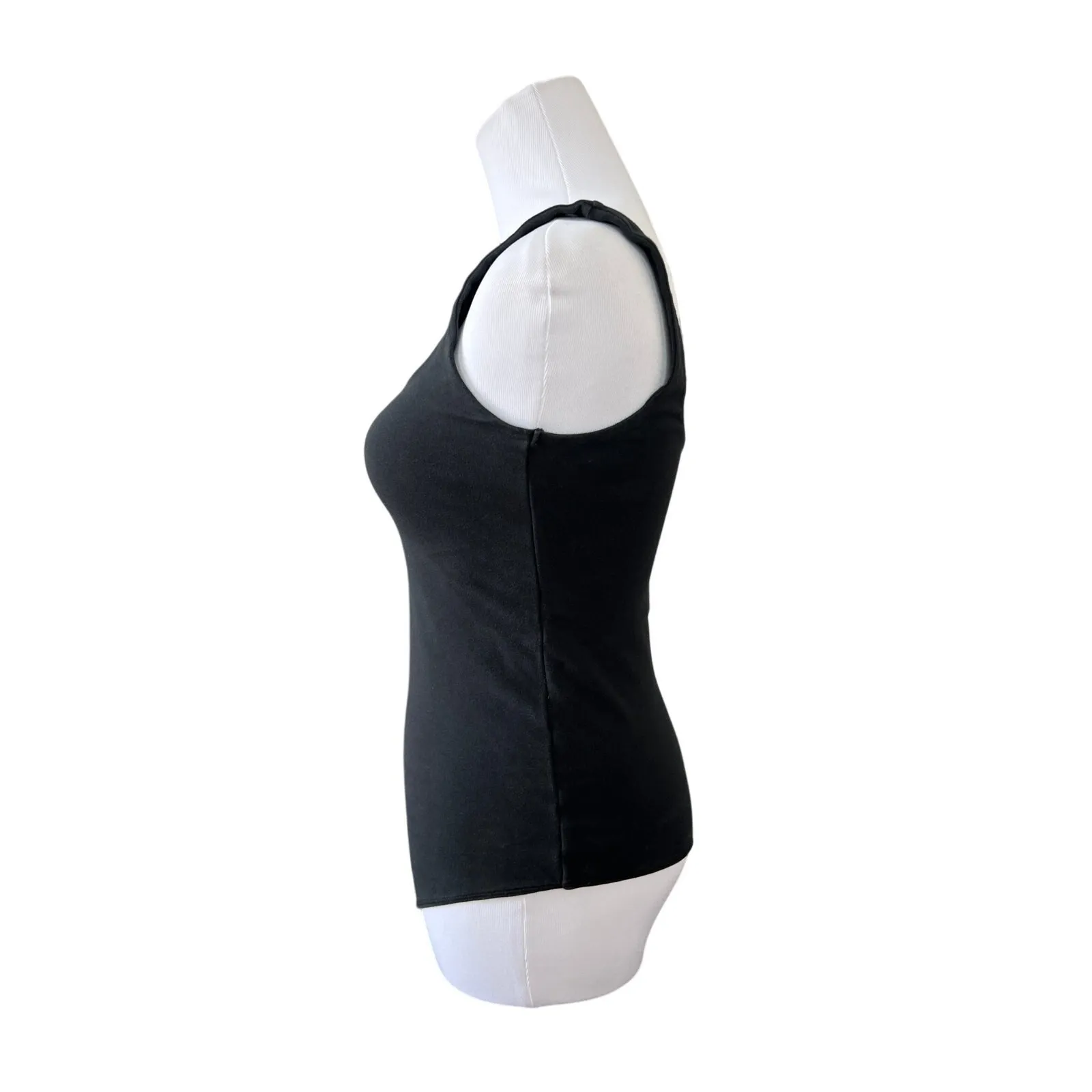 Abercrombie & Fitch Soft A&F Black Sleeveless‎ Bodysuit MEDIUM Seamless Punk Y2k - Image 2