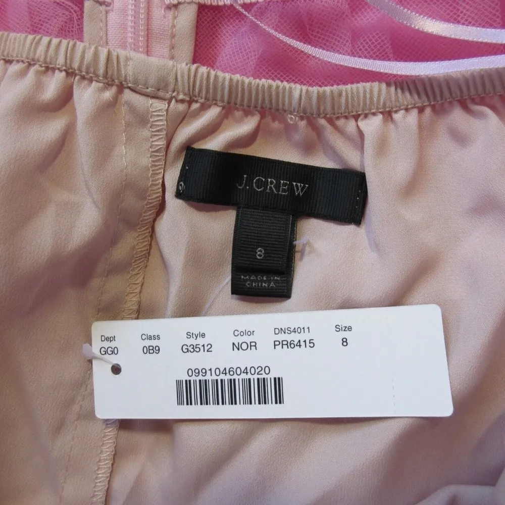 NWT J.Crew Tulle Ball Skirt in Neon Orchid Pink Pleated Ribbon Belt A-line 8 - Image 6