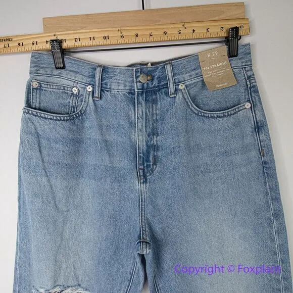 New!  Madewell The '90s Straight Jean revoir‎ wash, size 29 - Image 6