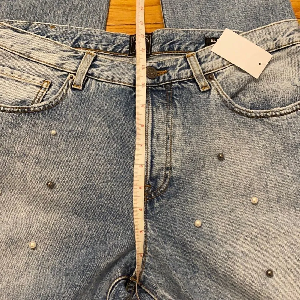 PRPS El Camino Tapered Boyfriend Jeans with Pearl. Blue Size 31 - Image 12