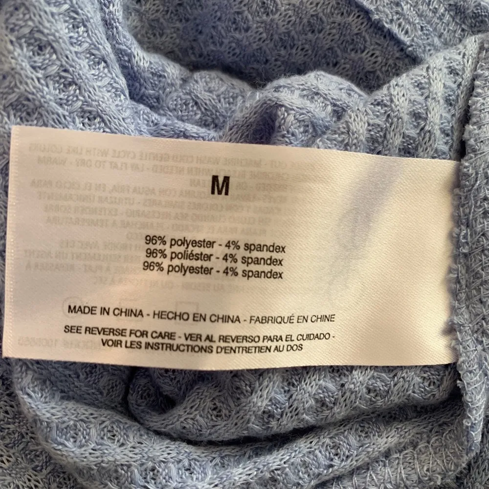 Vintage America thermal top shirt medium New blue purple periwinkle Beautiful - Image 7