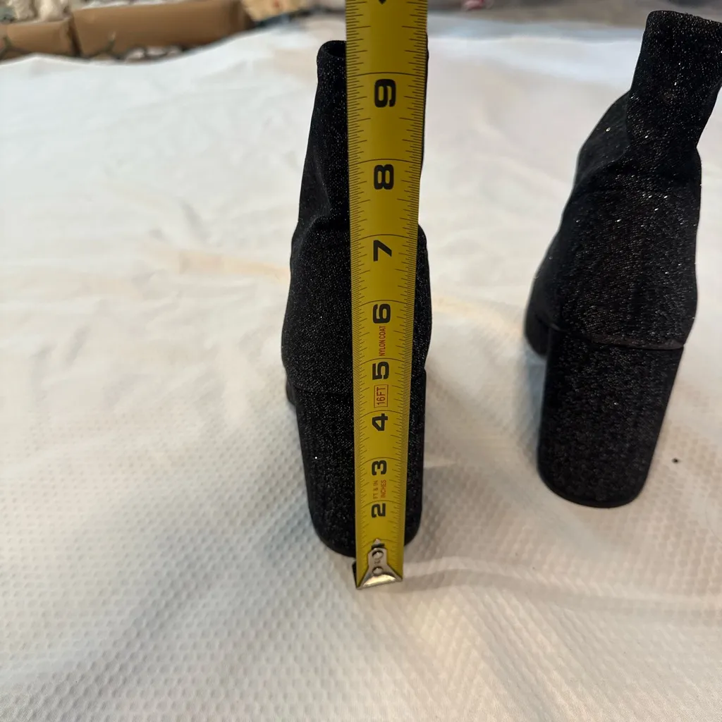 EXPRESS  Black Sparkle Heeled Boots - Image 7