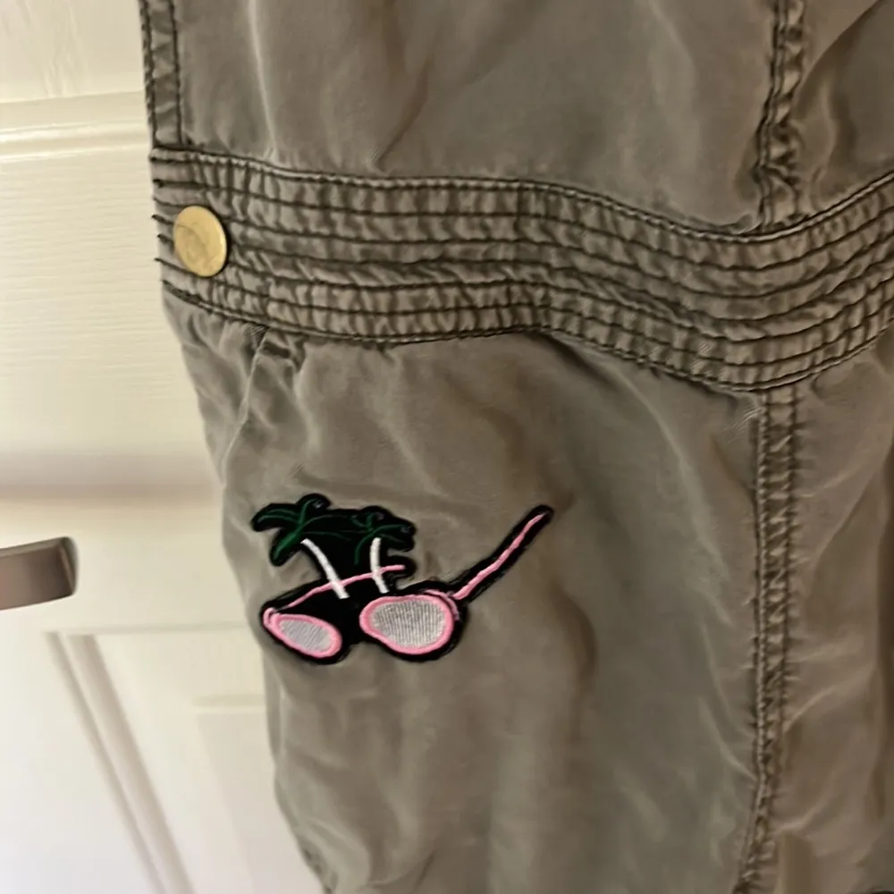 Divided  H&M Olive Patch Overall Romper - Image 3