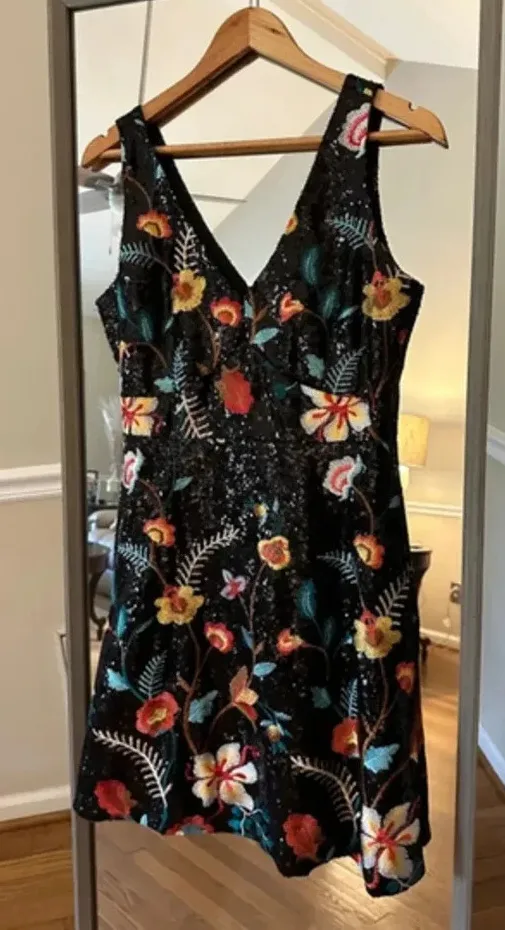 Jupe De Cérémonie Pailletée Noire Ally B – Taille L – Tailleur Robe De Fête – Neuf Sans étiquette