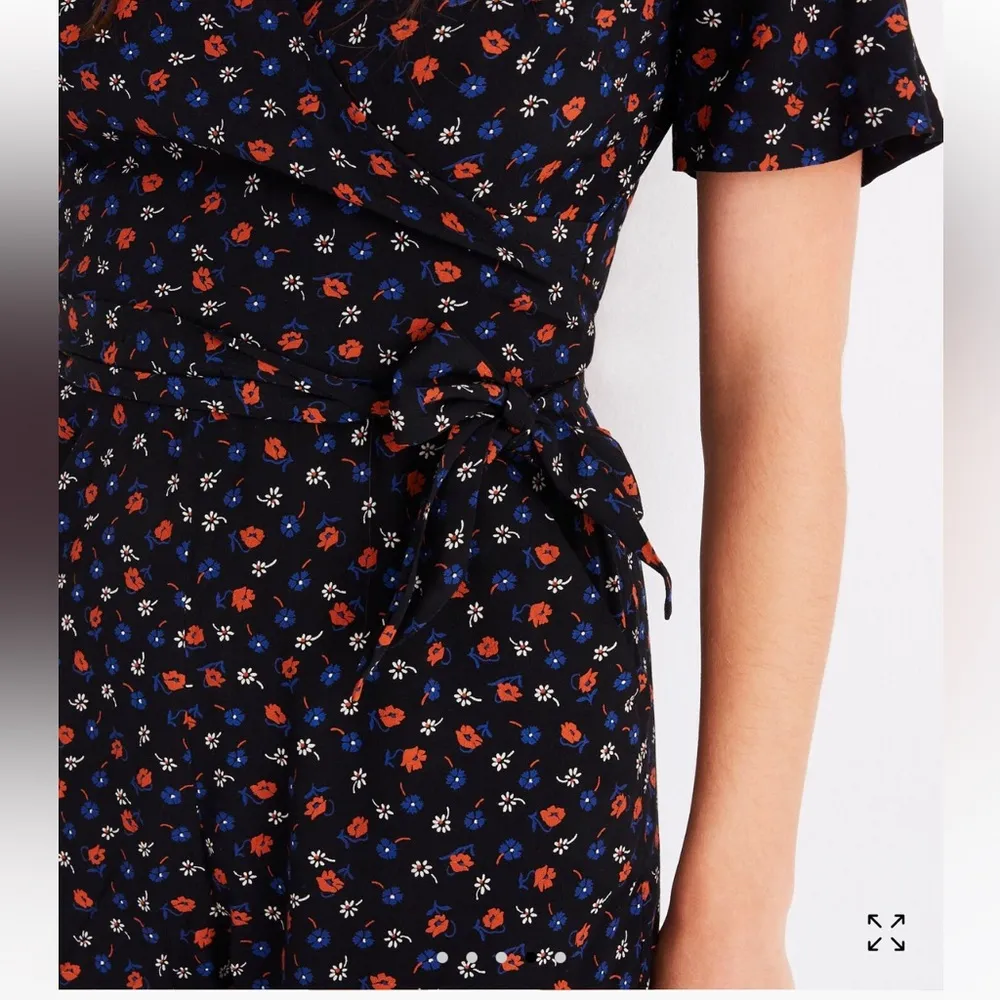 Madewell Wrap Front Romper in Prairie Posies - Image 3