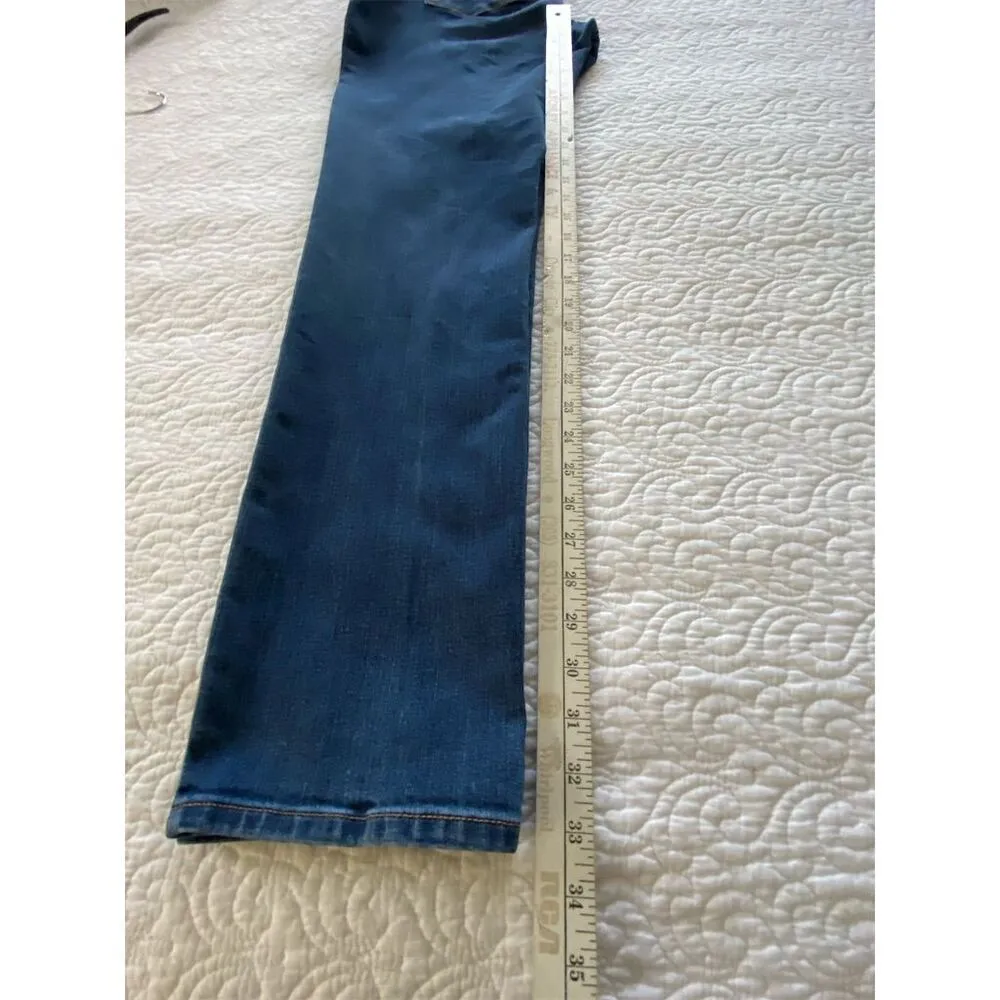 Old Navy Curvy Profile Mid Rise Jeans Blue Size 12 Long Slim Straight Leg - Image 11