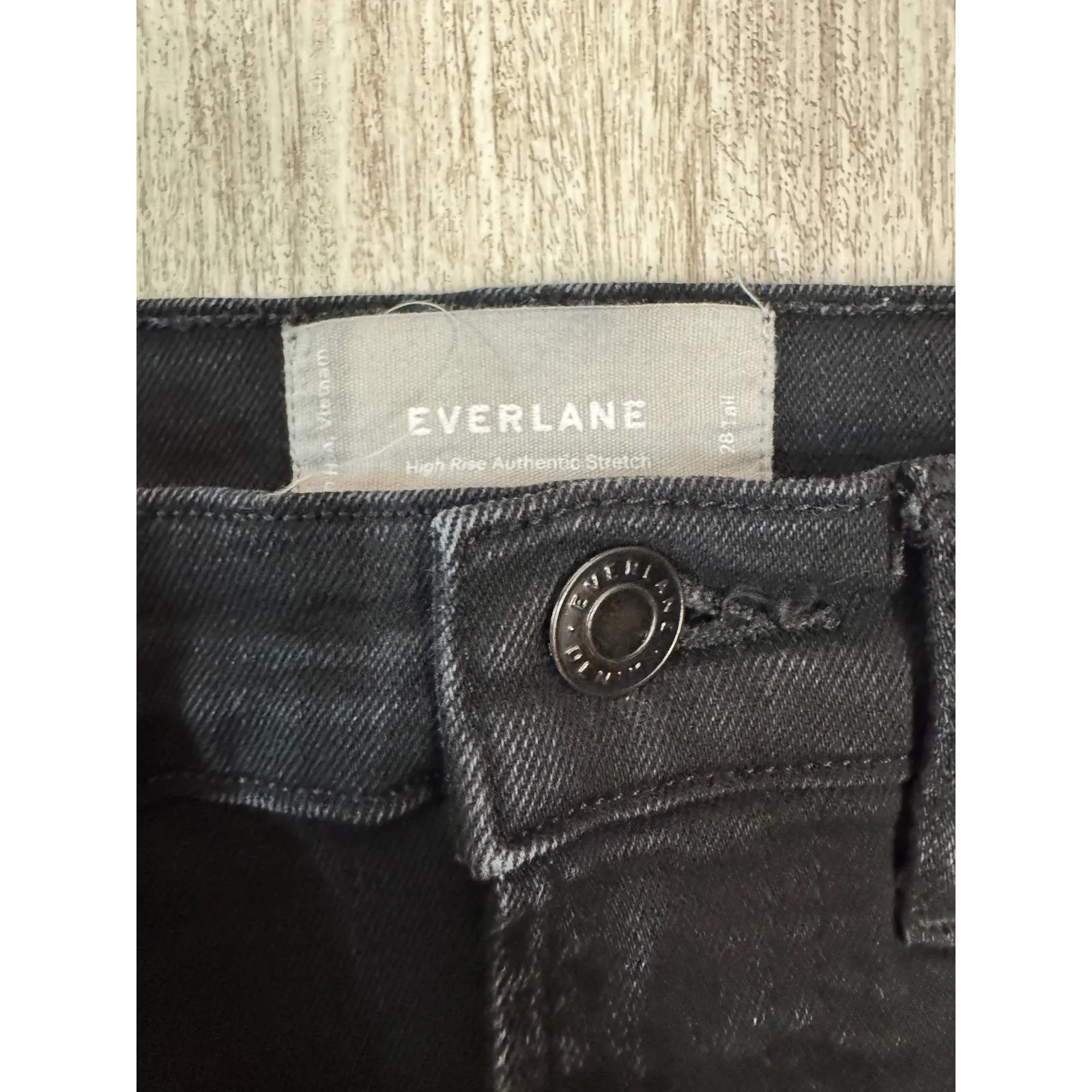 Everlane High Rise Authentic Stretch Black Skinny Jeans Womens 28 - Image 4