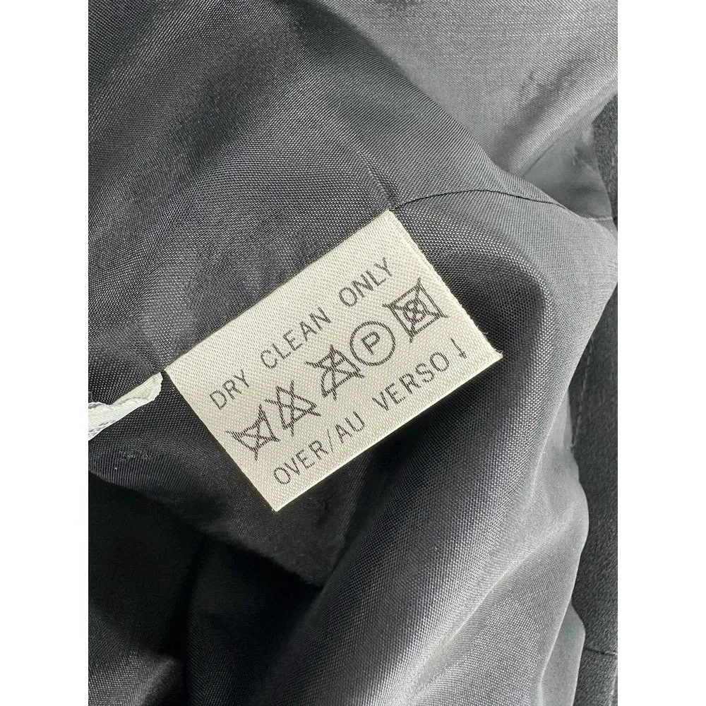 Vtg Liz Claiborne Collection Black‎ Double Breasted Blazer Shoulder Pads Size 14 - Image 4