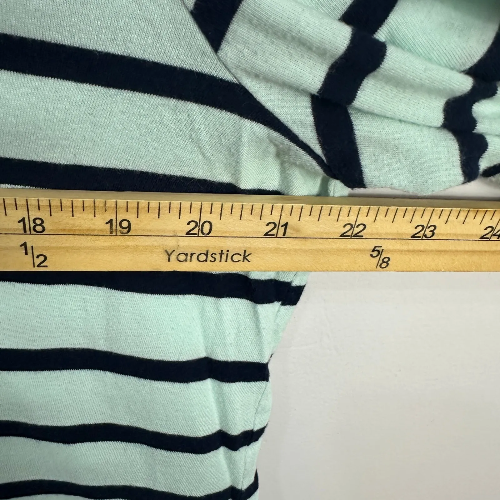 Chicos Weekends 3 Blue Stripe Lace Up Top Nautical Preppy Coastal Grandma XL - Image 6