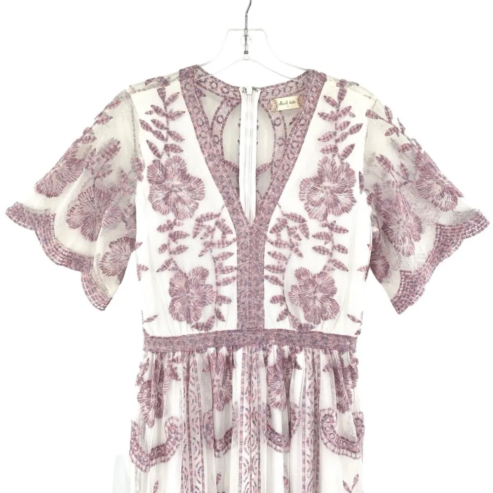 Altar'd State Women’s Embroidered Floral Lace Maxi Dress - Image 3