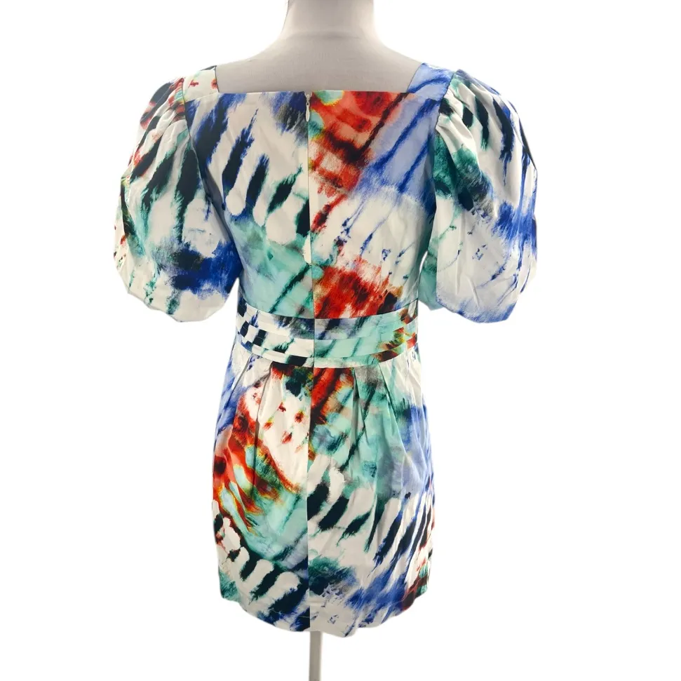 HUNTER BELL tilly dress in electric tie-dye sz 4 - Image 6