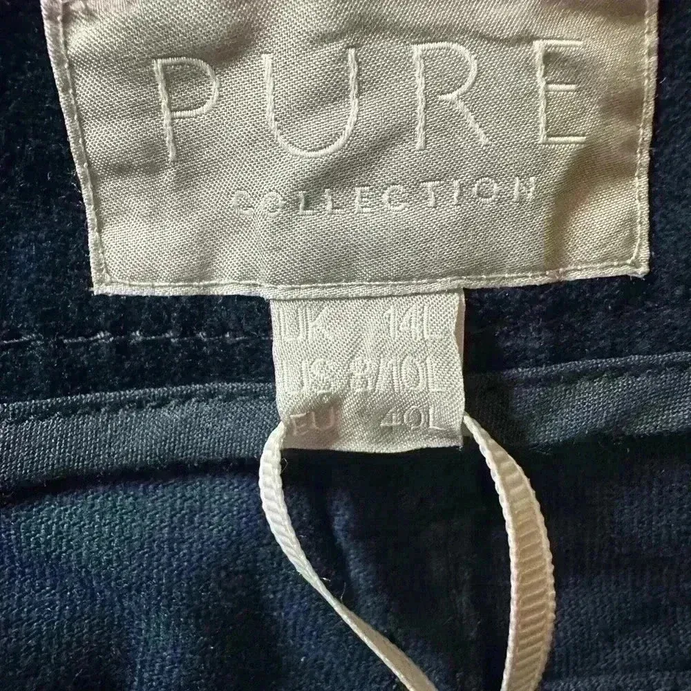 PURE Collection Washed Velvet Jean in Midnight sz 14L - Image 5