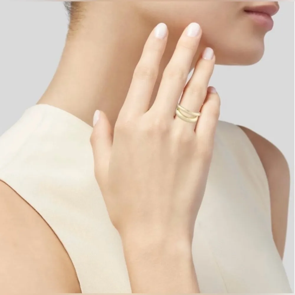 Loren Stewart X Curateur | Deux Open Band Ring | 14K Gold Over Brass| NWT - Image 9