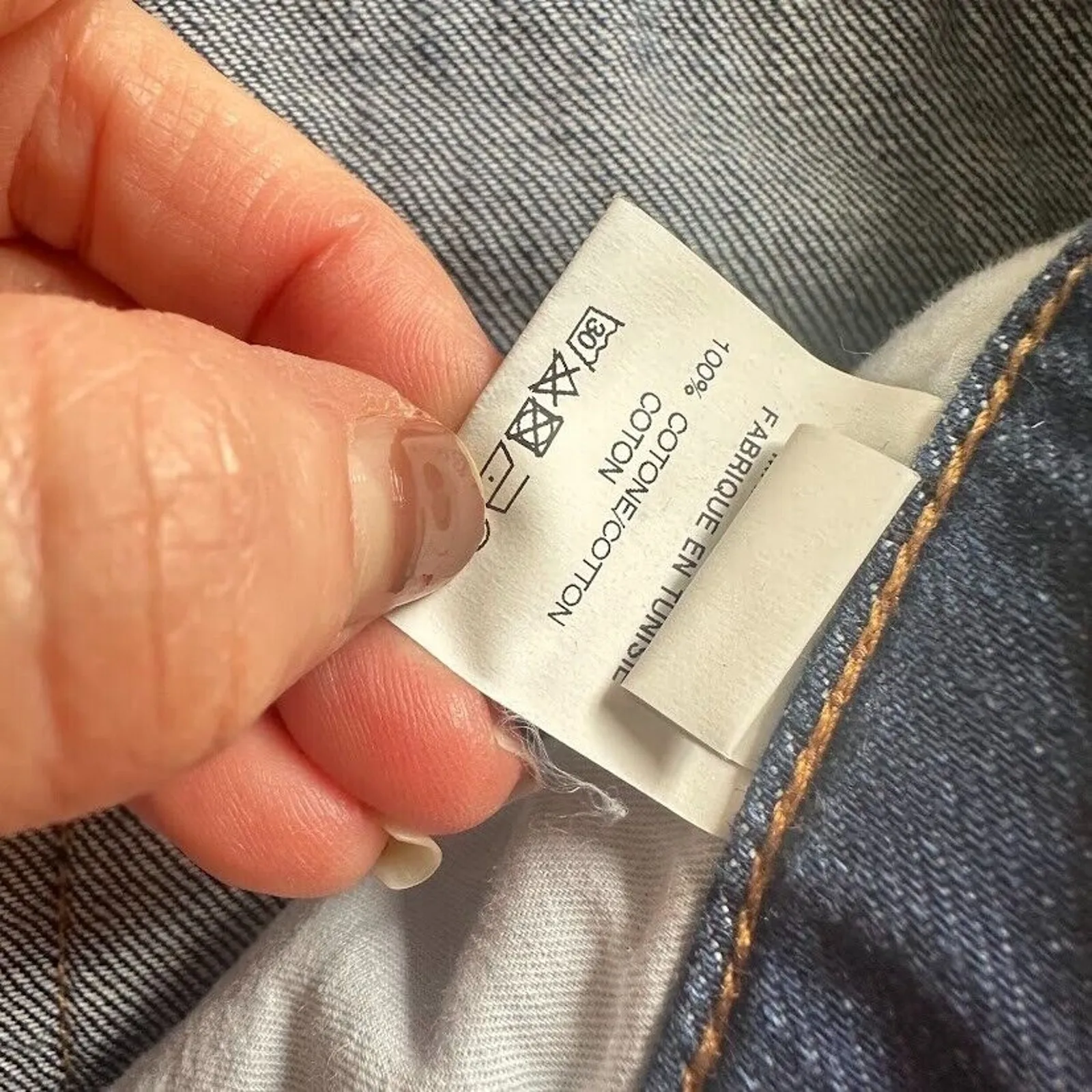 Ottod’ame Jeans Denim Italy Women Wide Leg Streetwear Skater 28 Fringe Straight Blue - Image 7