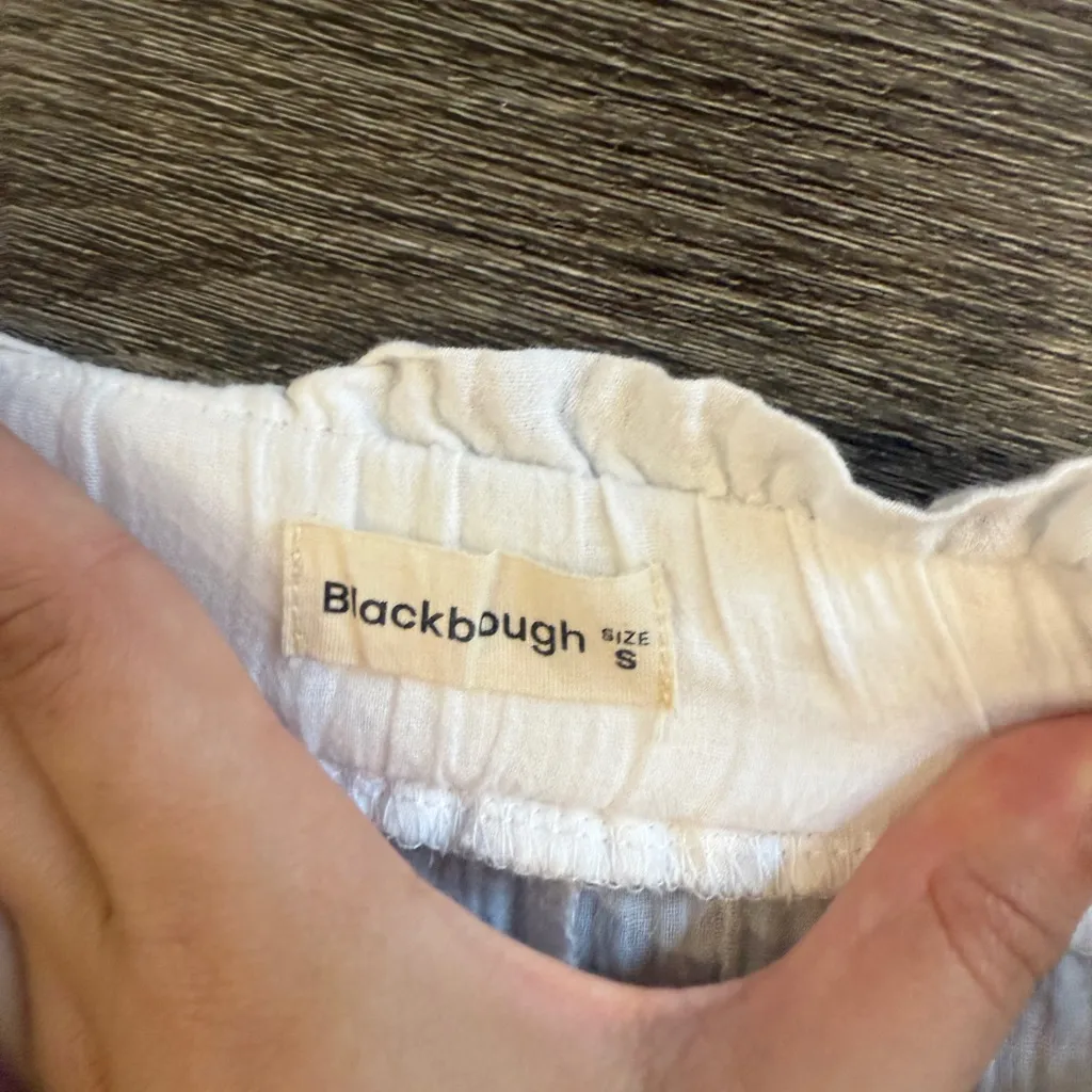 Blackbough Cream Ruffle Waist Pants - Image 2