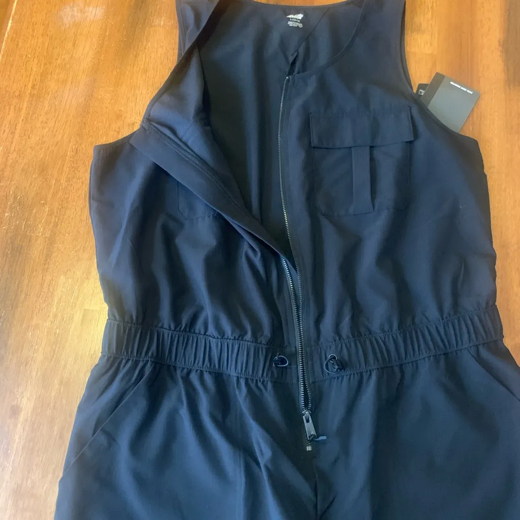 Avia Romper NWT Large Black Sleeveless Shorts Moisture Wicking Pockets - Image 7
