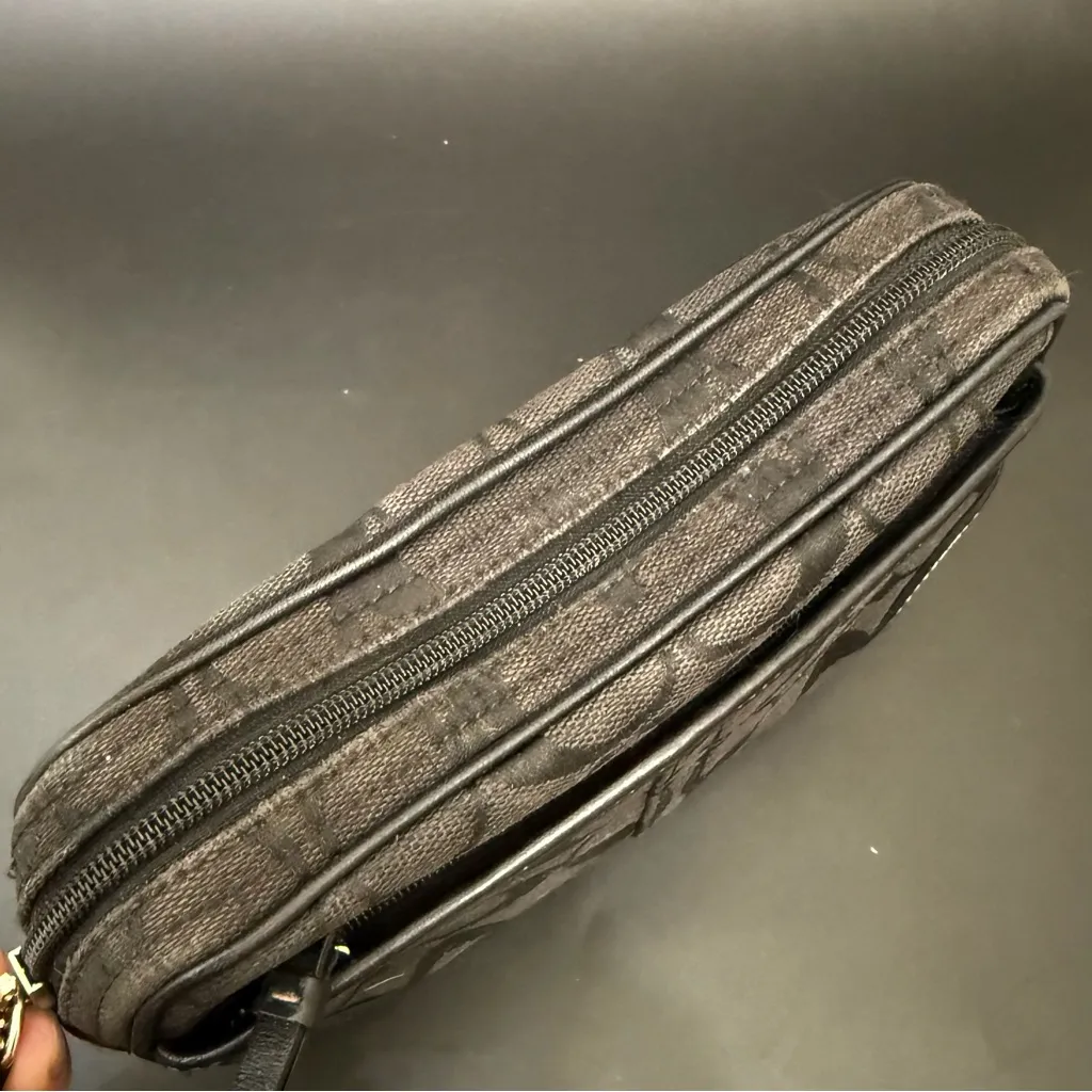 COACH Black Jacquard Canvas Fanny Pack Waist Belt Bag NO BELT - Image 6