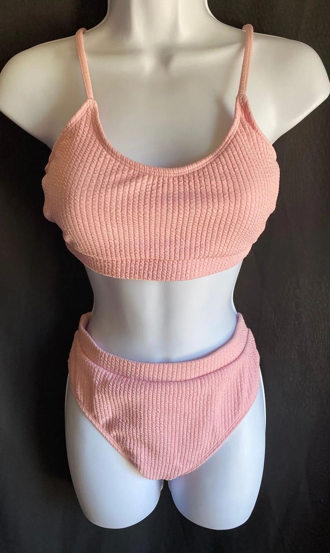 Two Piece Baby Pink Bikini Set Size L - Image 2