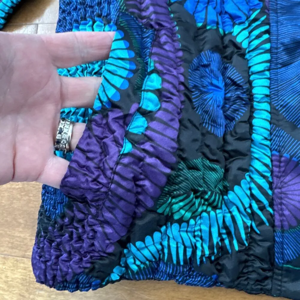 Ruby Rd 100% silk multicolored zip up jacket size medium - Image 8