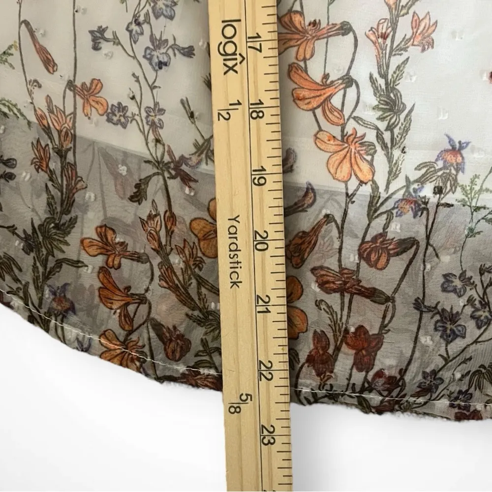 ALICE BLUE DESIGNED FOR STITCH FIX White Off the Shoulder Floral Top | EUC - Image 8