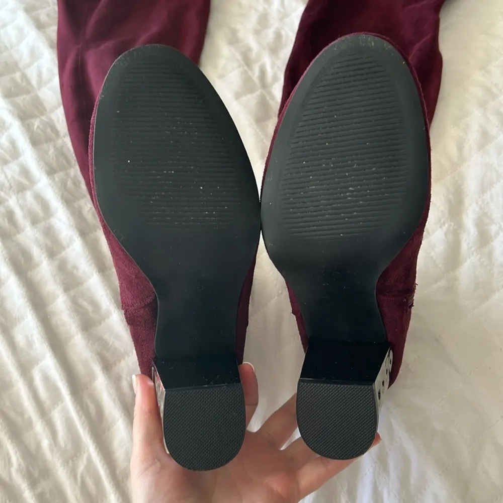 Maroon Over the Knee Carlos Santana Boots - Image 6