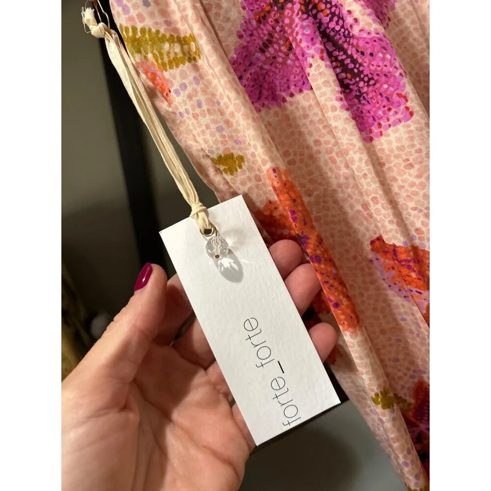 Forte Forte Silk Satin Trouser Pants Orchidea Womens Size III US 8 Pink - Image 10