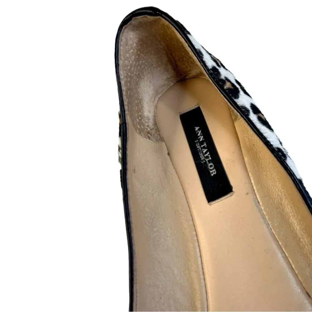 Ann Taylor | Pony Hair Cheetah Print Ballet Flats Leather Size 7.5 - Image 5