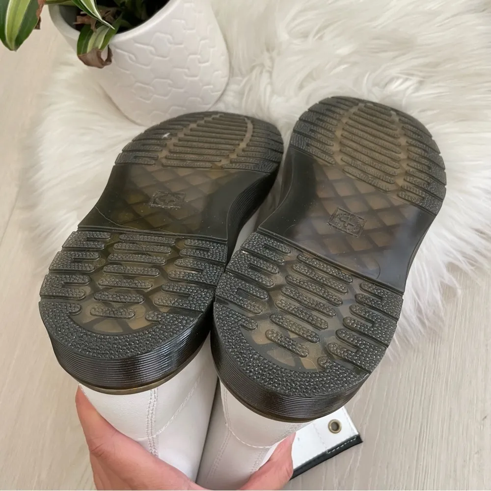 DR. MARTENS Zavala Lace Up Boot in White T Lamper Leather - Image 10