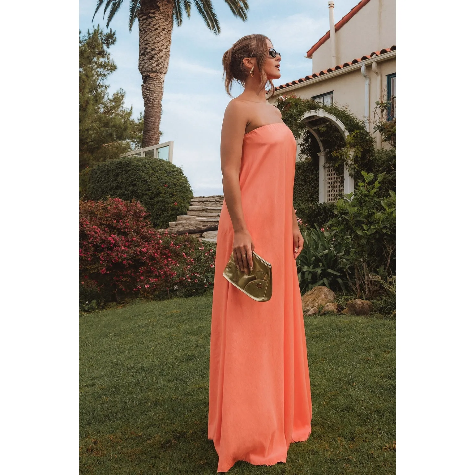 Show Me Your Mumu Tinsley Tube Dress in Cantaloupe Light Taffeta M NWT - Image 9