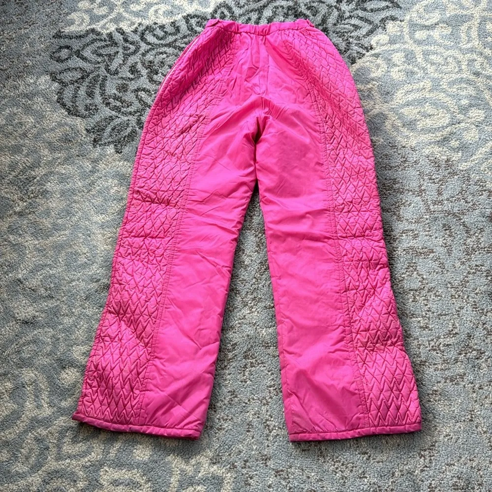 Vintage Aspen Ski Wear Two Piece Snow Ski Suit Hot Pink Medium - Image 15