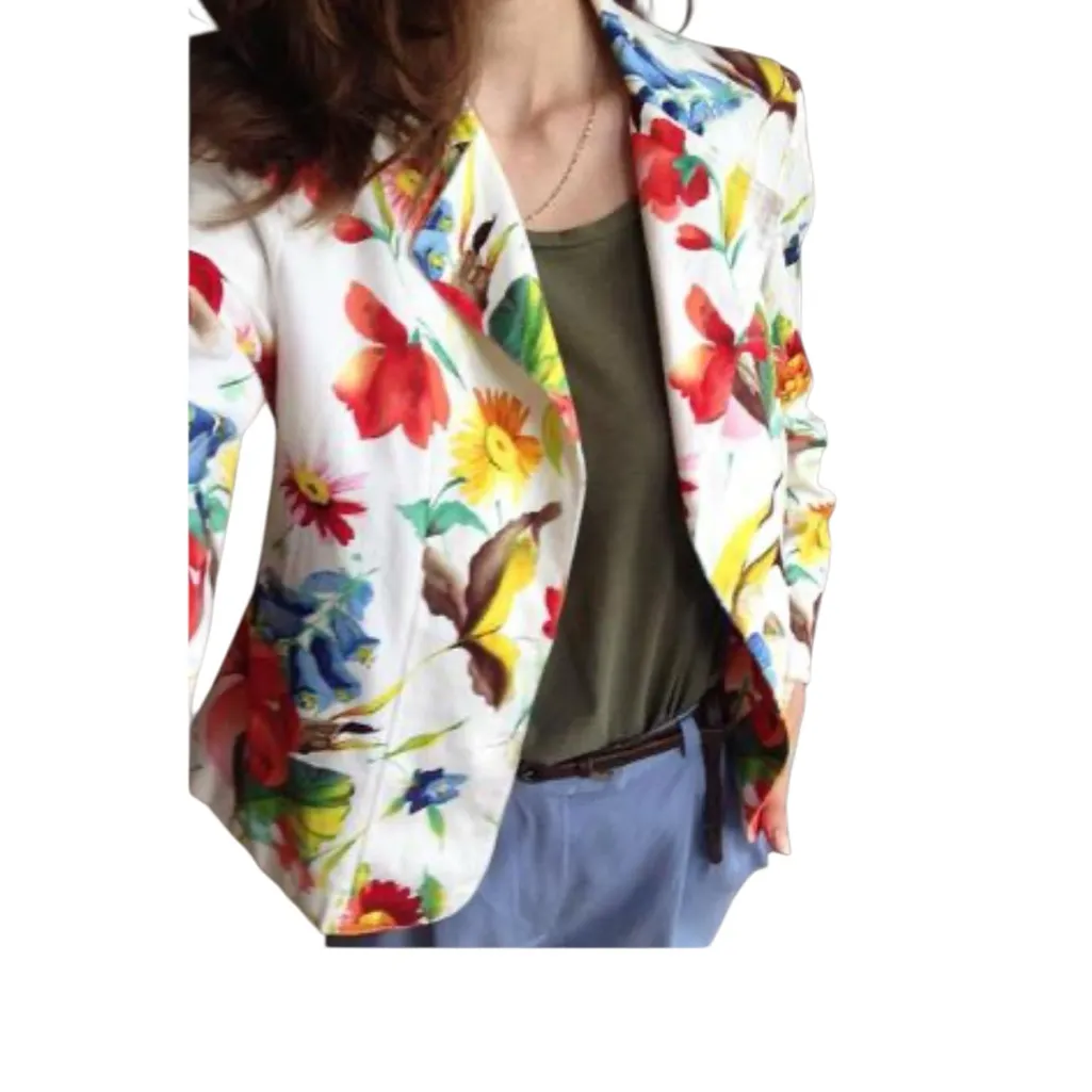 Rena Rowan Floral Blazer. Size 16 - Image 10