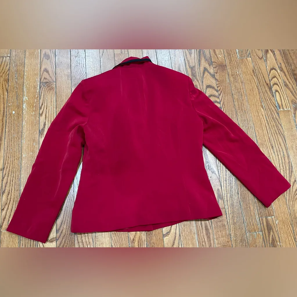 Worthington Red Blazer
 with Black Accents - Image 2