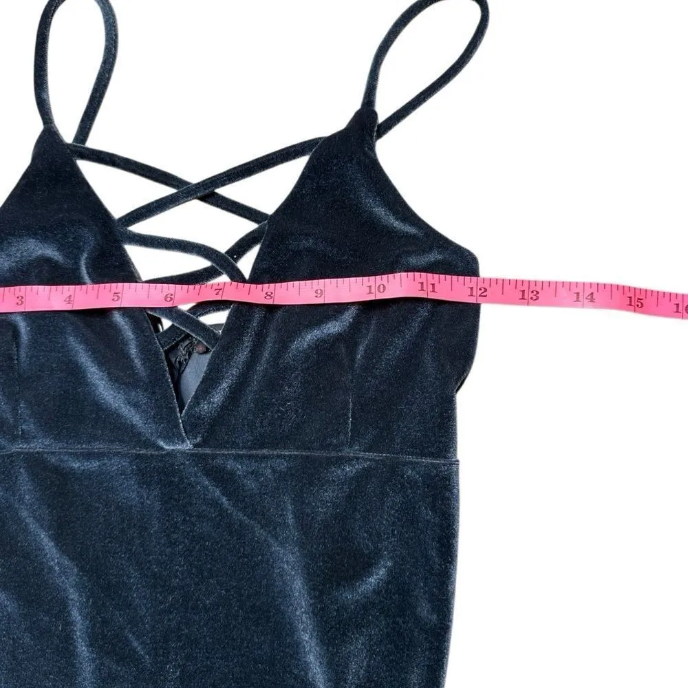 Love Culture Dark Gray Strappy Midi Bodycon  tank Dress XS - Image 5