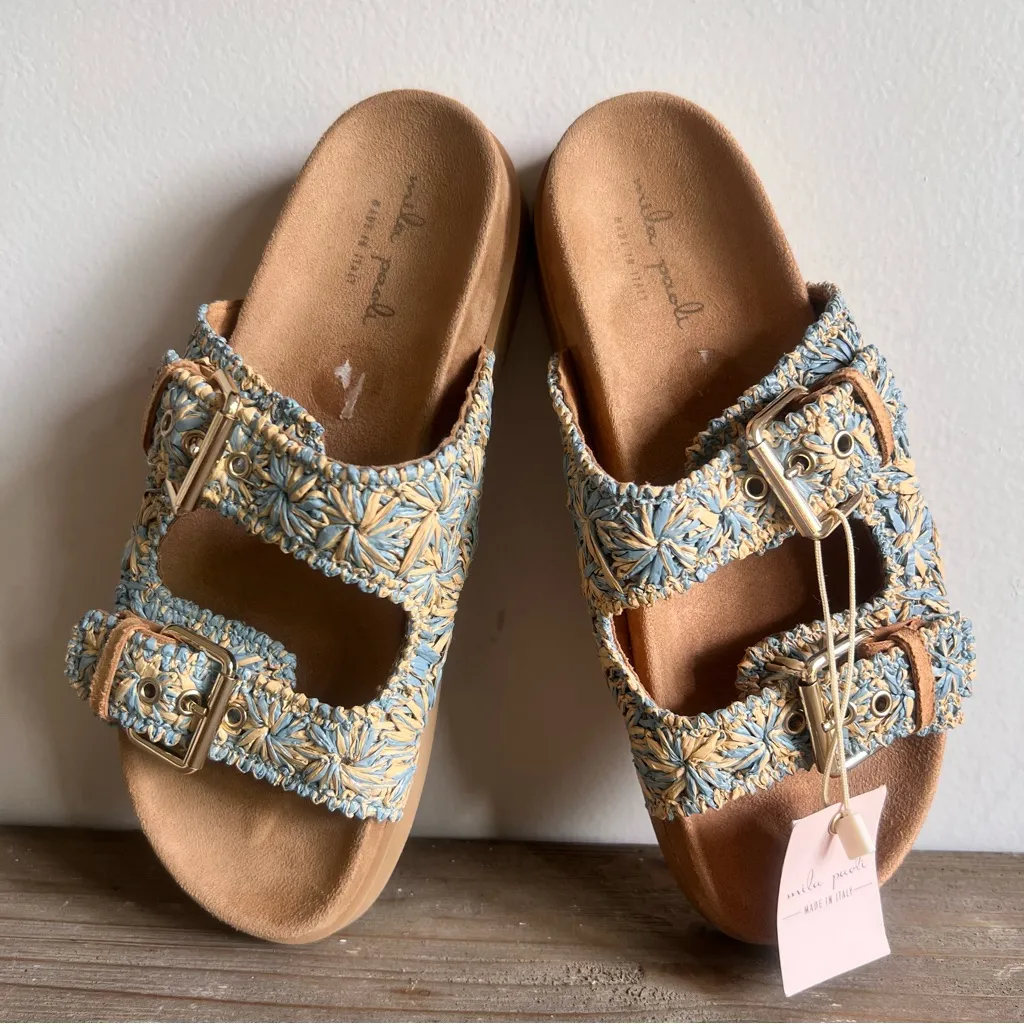 Mila Paoli Woven 2 Strap Women's Buckle Sandal Size 8 #B1947 - Image 9