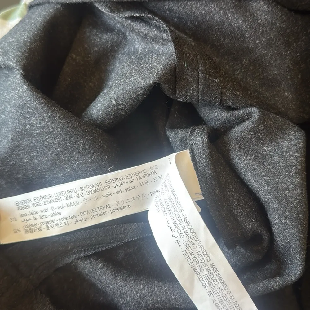 NWOT Zara Wool Blend V Neck Midi Minimalistic Dress Bloggers Fave Small Black - Image 5