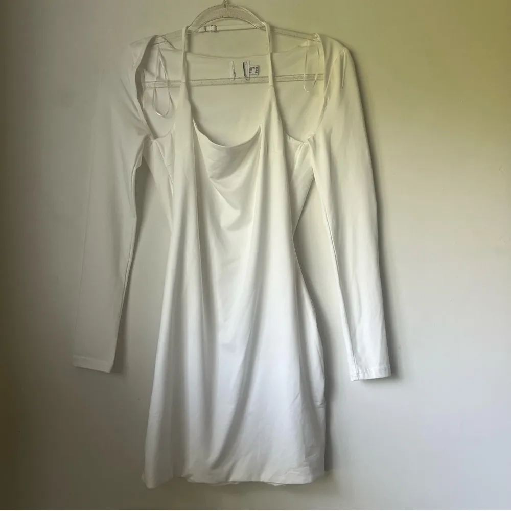 Zandra White Long Sleeve Halter Cut Out Dress 6 - Image 6