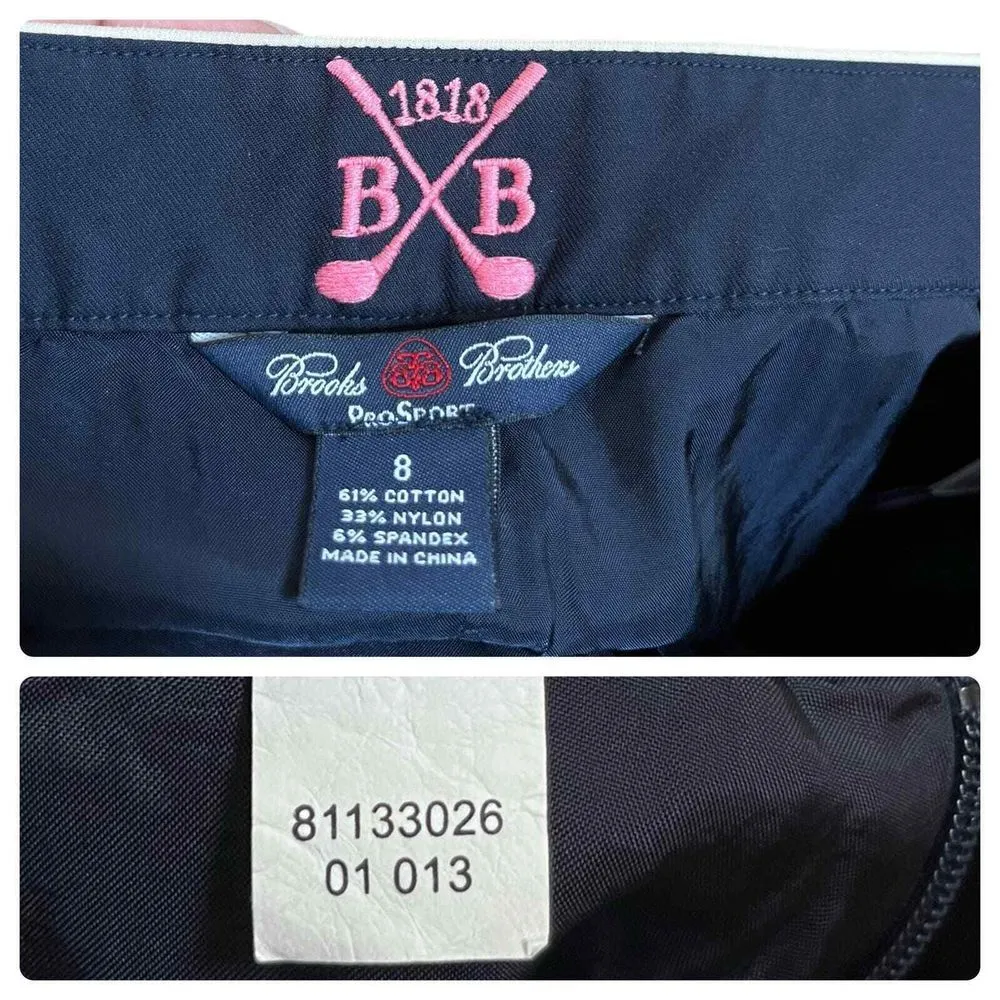 Brooks Brothers Pro Sport Navy Blue Pleated Mini Skirt Size 8/M - Image 6