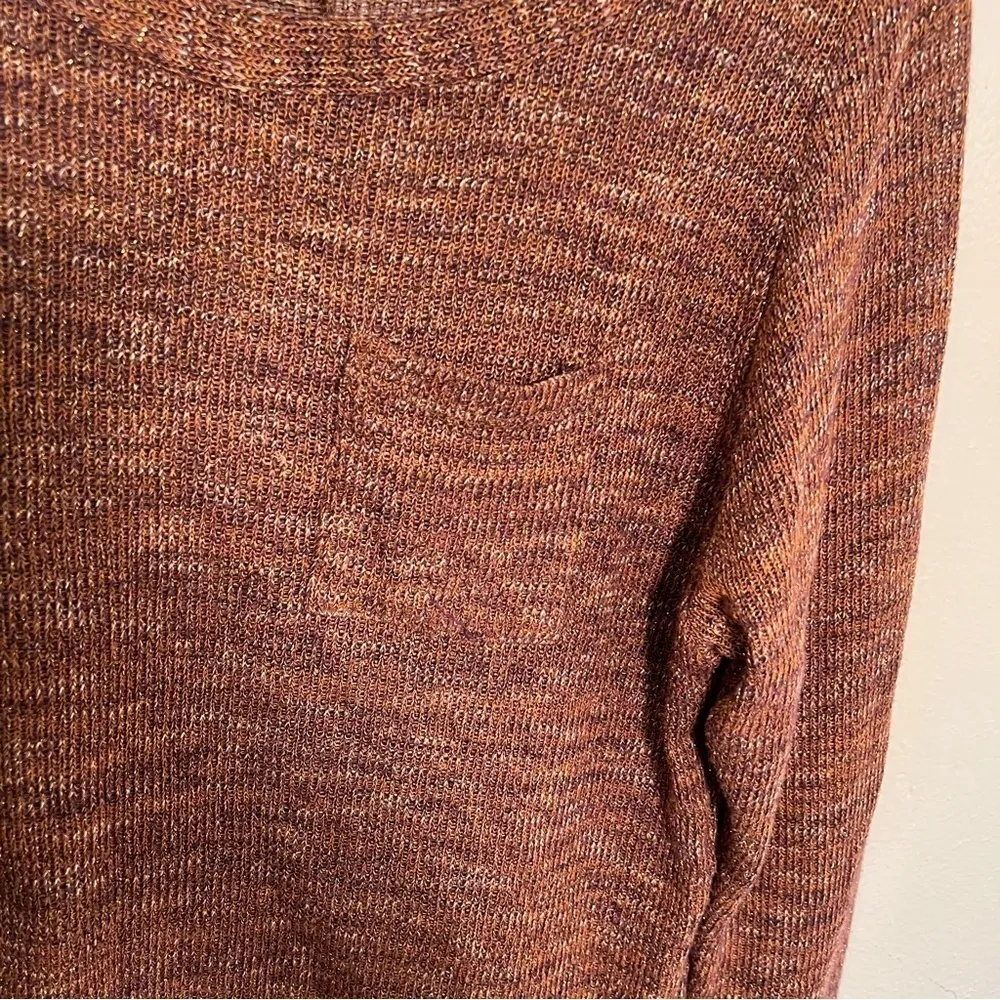 Ginger G Knit Top Metallic High Low Hem - Image 6