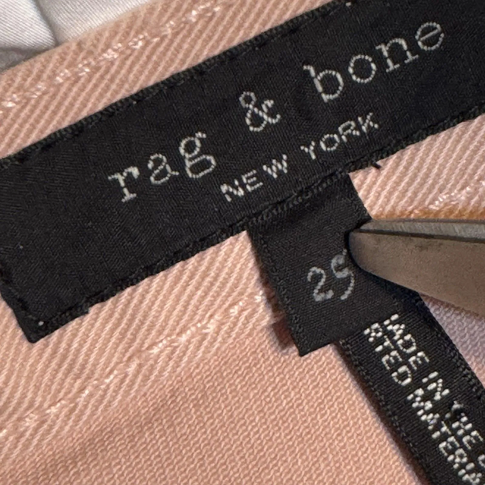 rag & bone Jeans Womens 25 Pink Straight Leg Denim 5-Pocket Made in USA Stretch - Image 9