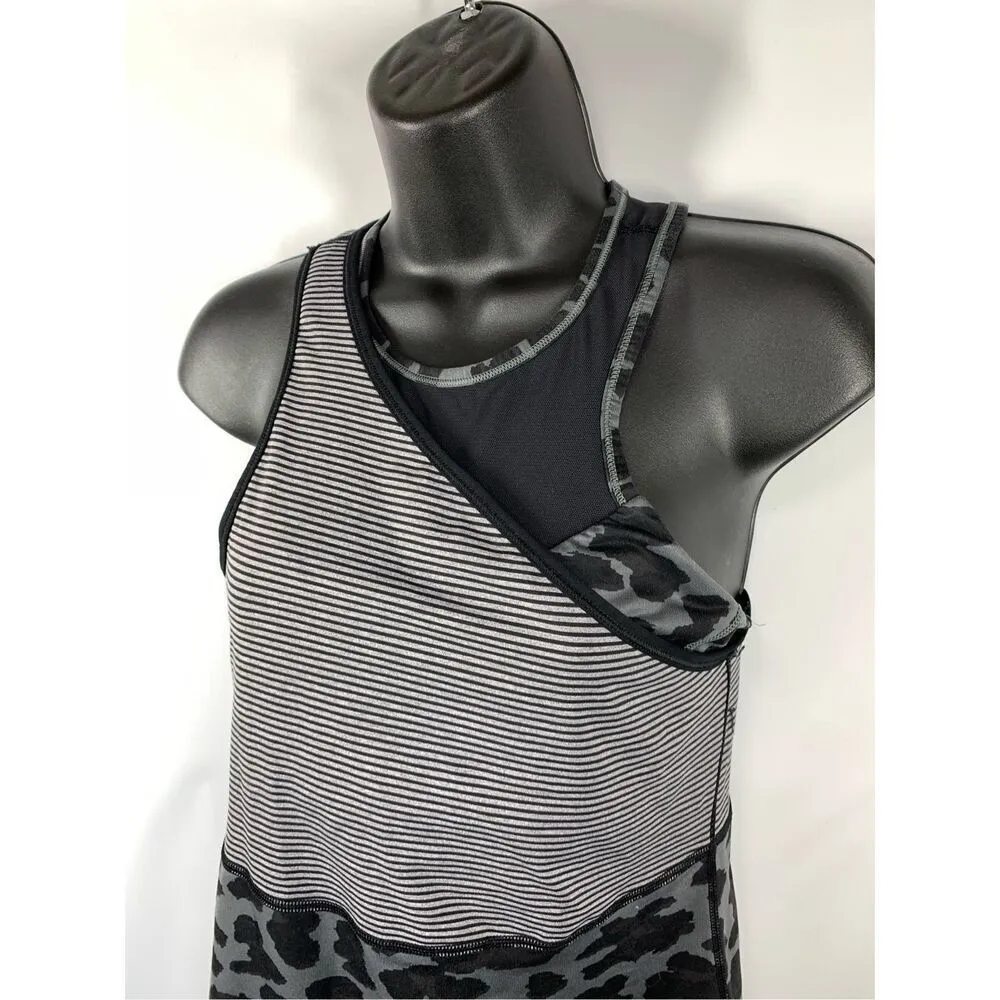 Box 5 -- Lululemon Leopard Stripe Fitted Tank Top Size 8 - Image 4