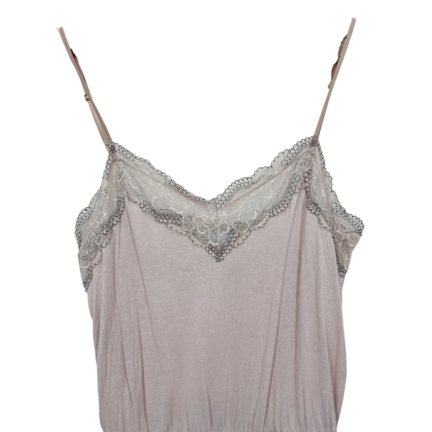 Eberjey Blush Pink Lace Trim Romper Pajamas Sleepwear Delicate Lightweight - Image 2