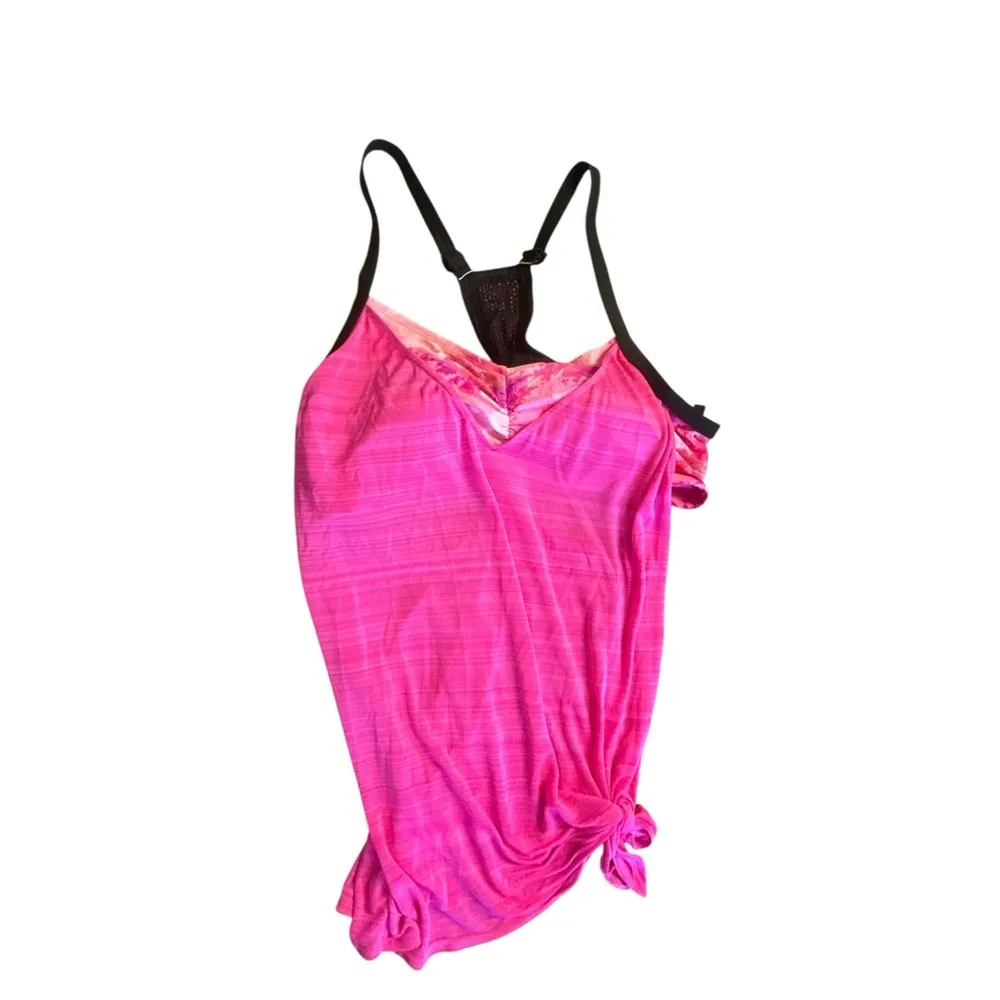ZeroXposur Womens Fuchsia Side Knot Tankini - Image 2