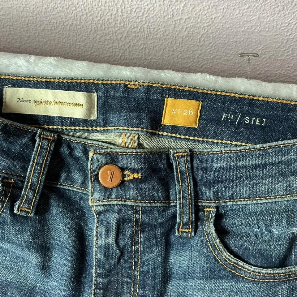 Pilcro and the Letterpress N°26 Bootcut Jeans Womens Blue Wash Denim - Image 3