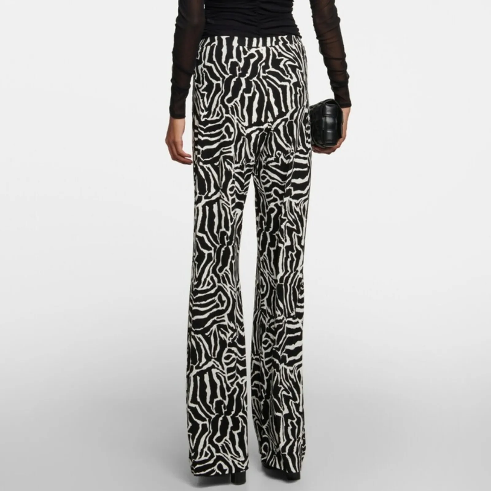 NWT Diane Von Furstenburg Capsian Jersey Pants March Tiger Women’s Size M - Image 2