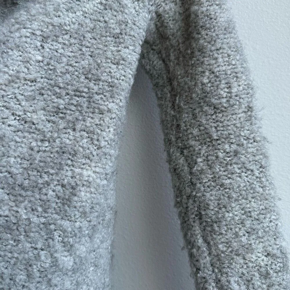 Aritzia Babaton Wool Alpaca Marled Chunky Open Front Cardigan Size XXS/XS Gray - Image 4