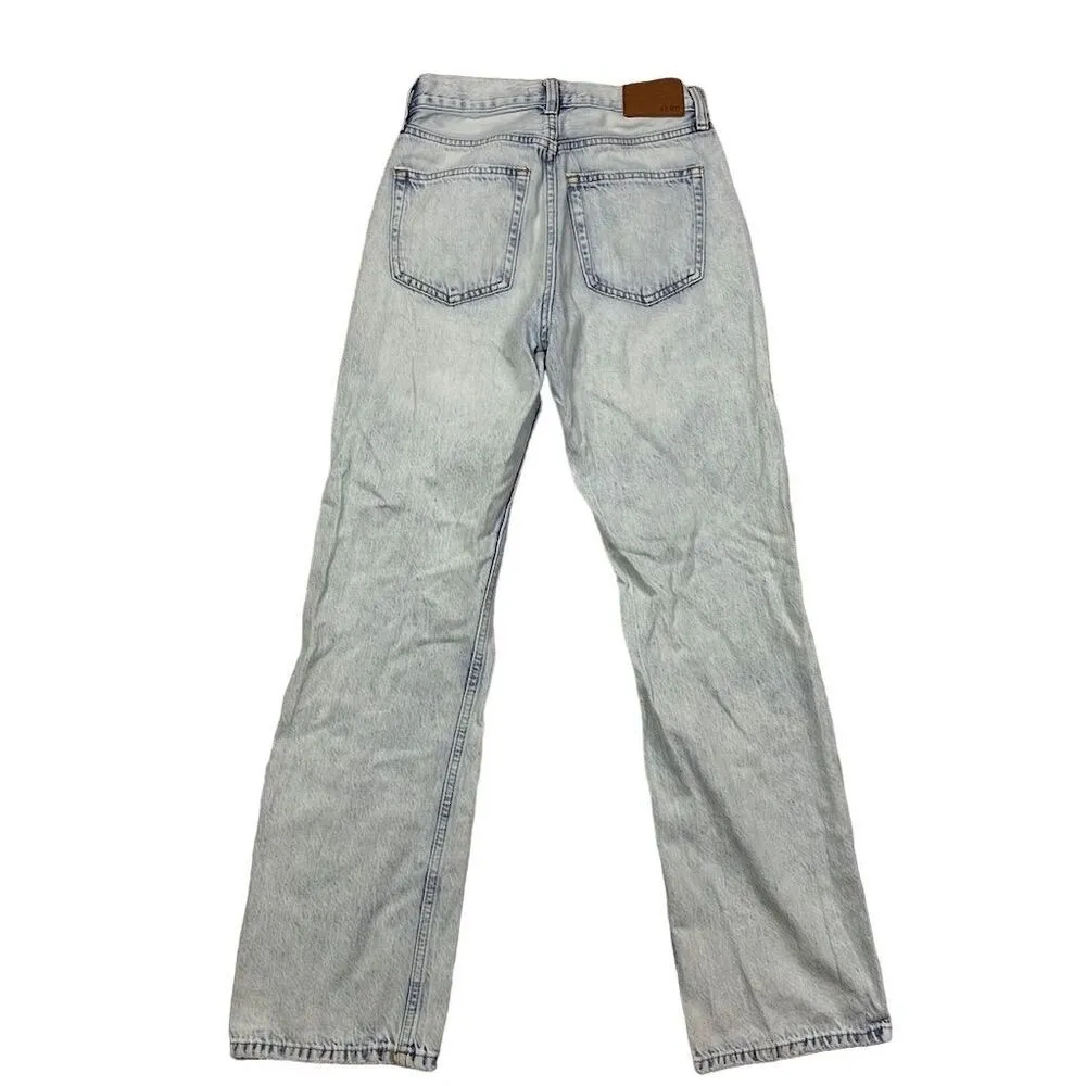 Aeropostale 90’s Baggy Distressed Light Wash High Rise Jeans Size 00 Blue - Image 2