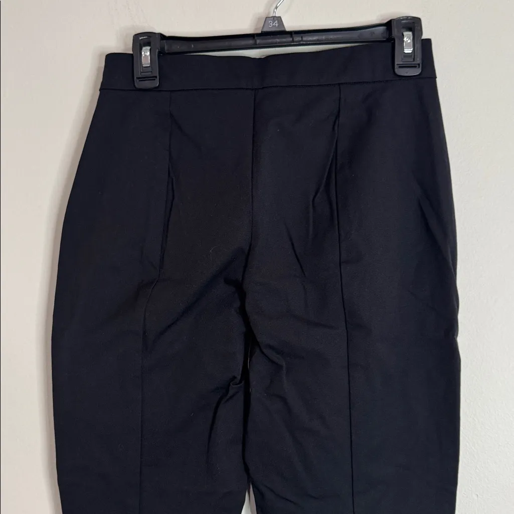 Everlane  Kick Crop Work Black Pants side zip size 6 - Image 5