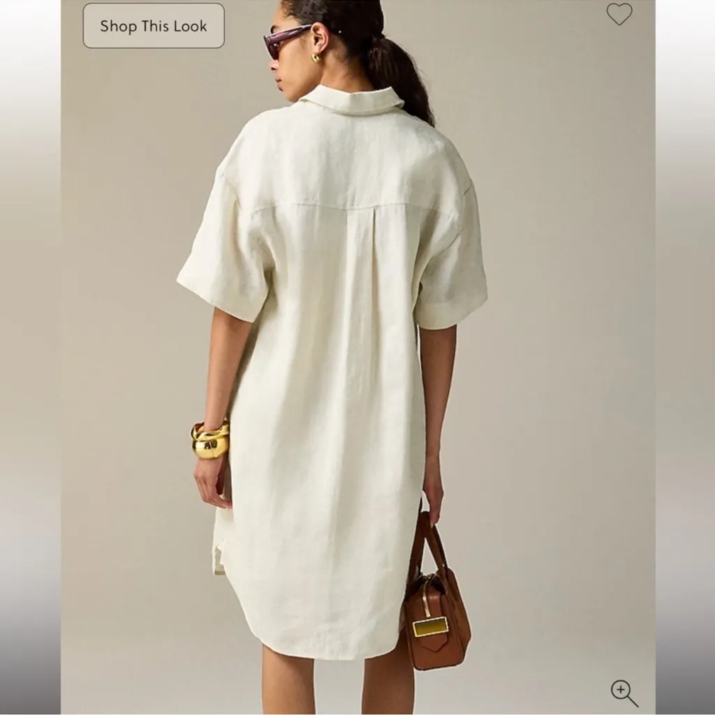 J. Crew Tall Utility shirt-dress in linen Large-Tall - Image 2