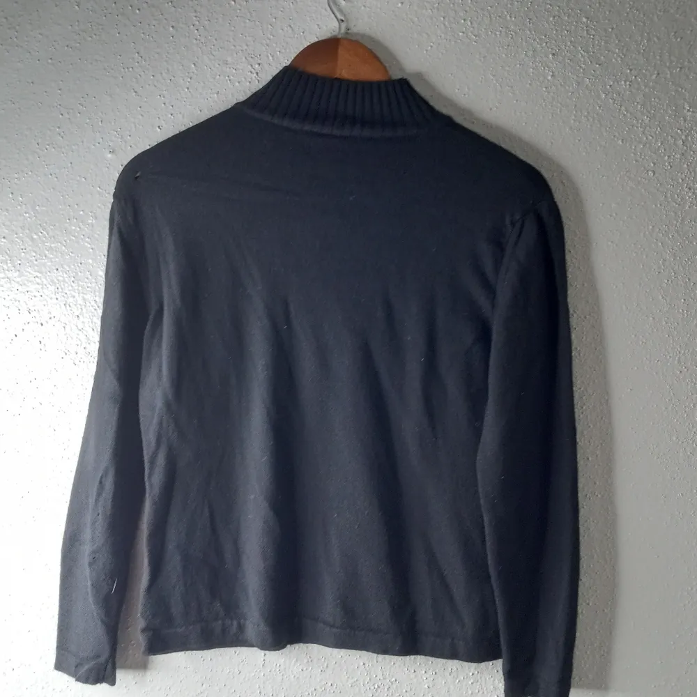 Harold's M Extra Fine Merino Wool Long Sleeved Pullover Sweater in Black Size M - Image 3