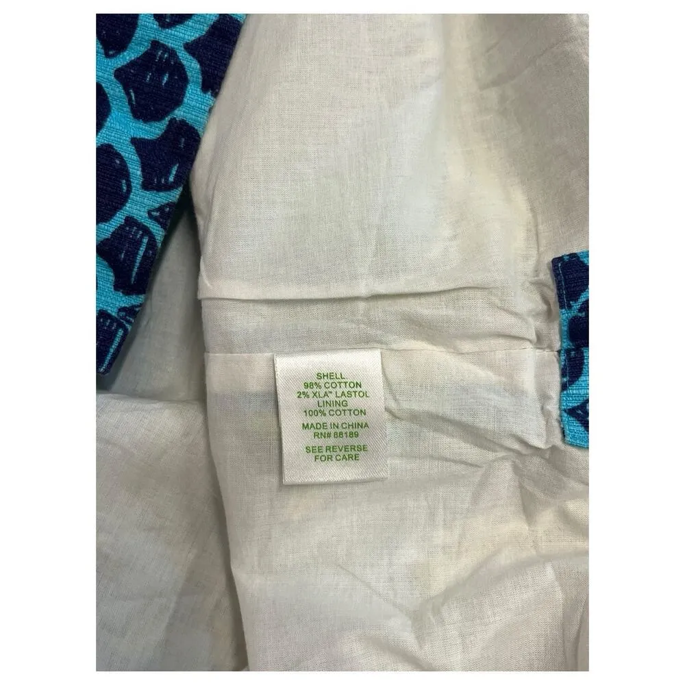 Lilly Pulitzer Dress Womens 4 Blue Koi Fish Sleeveless Shift Cotton Lined 82765 - Image 8